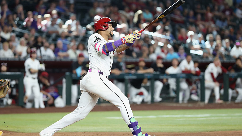 Ketel Marte #4 of the Arizona Diamondbacks...