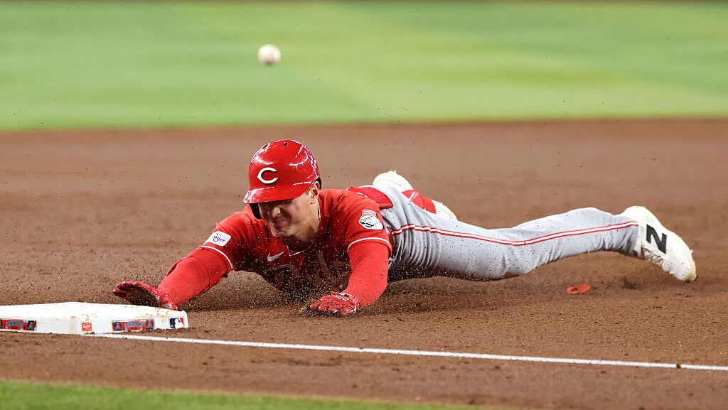 JJ Bleday #22 of the Cincinnati Reds v Arizona Diamondbacks...