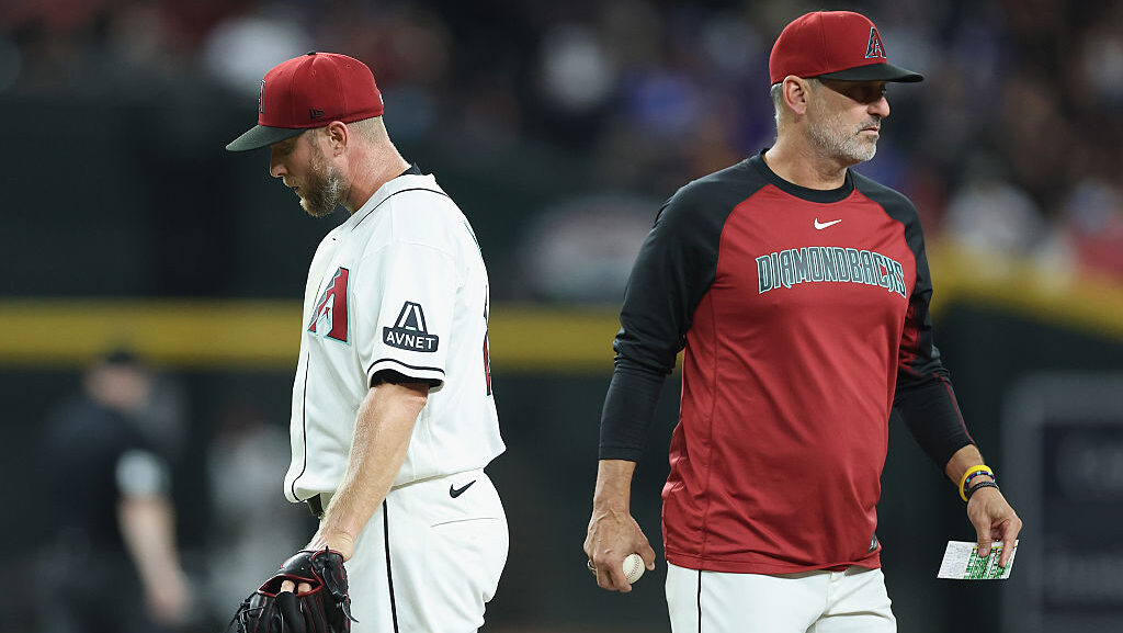 Starting pitcher Merrill Kelly #29 of the Arizona Diamondbacks...