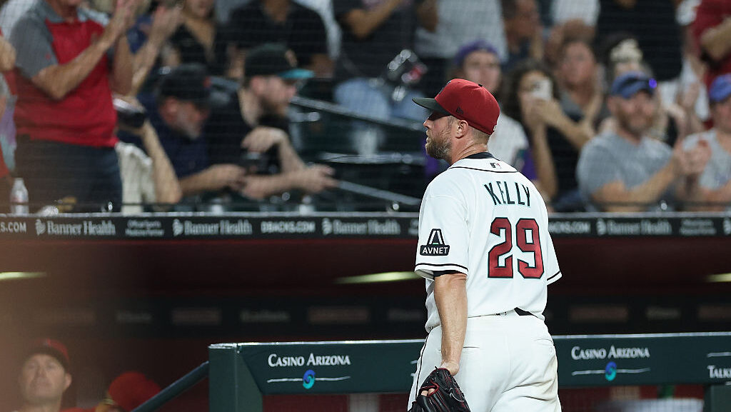 Starting pitcher Merrill Kelly #29 of the Arizona Diamondbacks...