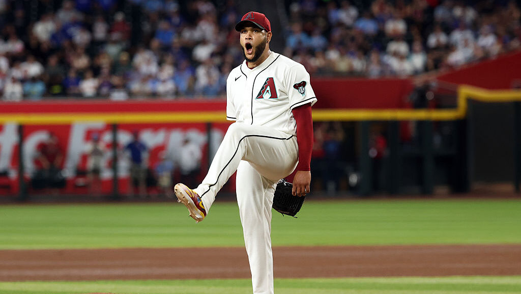 Starting pitcher Eduardo Rodriguez #57 of the Arizona Diamondbacks...