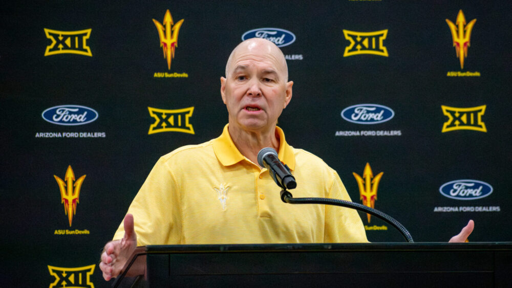 ASU men's basketball head coach Randy Bennett (Damon Allred/Arizona Sports)...