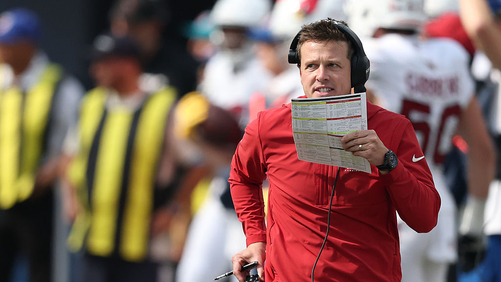 Cardinals HC Mike LaFleur gets game ball...